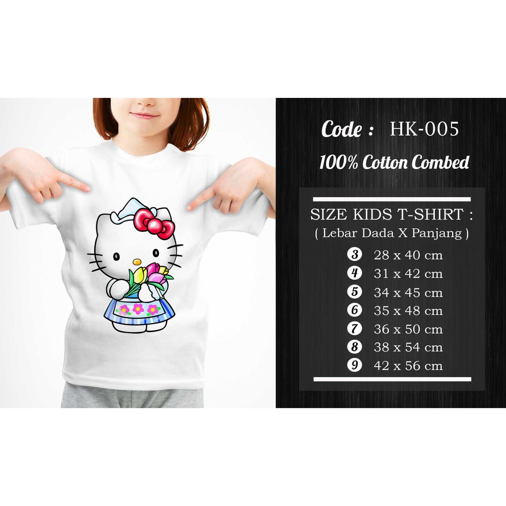 [FREE NAMA!!] Kaos Anak &amp; Family Hello Kitty 100% COTTON PREMIUM