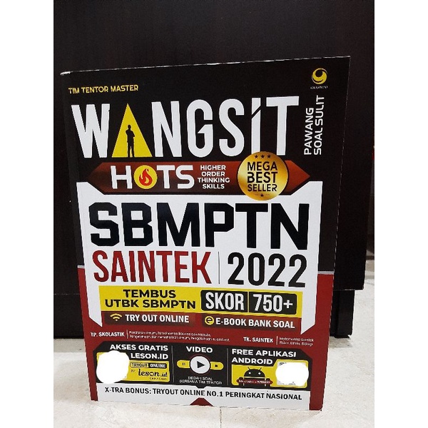 

BUKU WANGSIT SAINTEK 2022 SBMPTN ORIGINAL BY TIM TENTOR MASTER