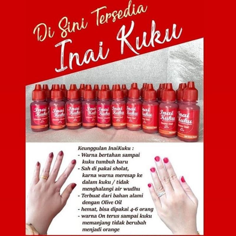 INAI KUKU HALAL WARNA MERAH MAROON