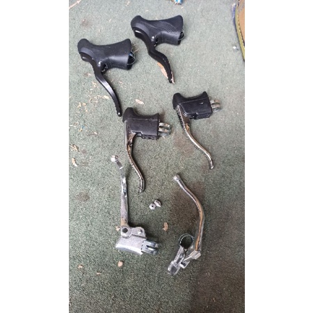 brake lever dropbar & bullhorn classic crom kabel luar dan hitam inner cable like velo orange minive