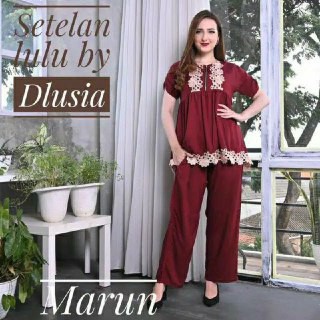 New piyama arab setelan lulu by dlusia / GROSIR SETELAN CP ARAB RENDA LULU BUSUI / DASTER ARAB