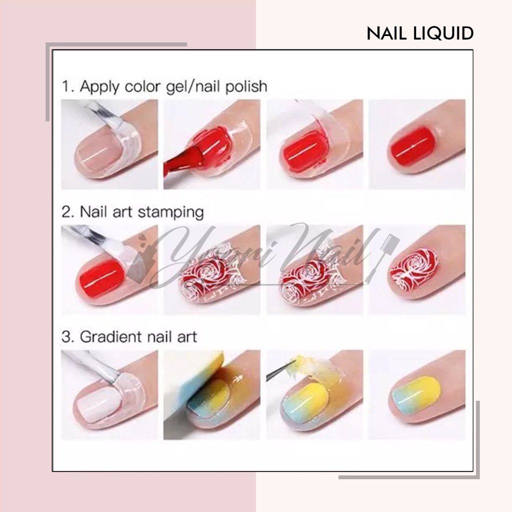 Nail liquid tape nail art pelindung pinggiran kuku peel off