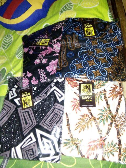 Mall Grosir Blouse Batik Wanita Atasan Peplum Terompet Lonceng Sogan Kembang Langit Diskon Murah