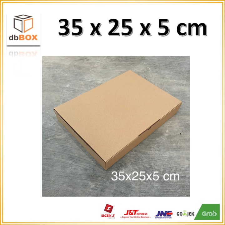 

Kardus 35 x 25 x 5 cm --box Die Cut dan easy usage--