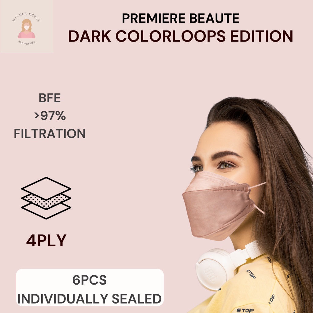 Premiere Beaute Disposable FaceMask NUDE II 6p Masker KN95 EVO 4ply