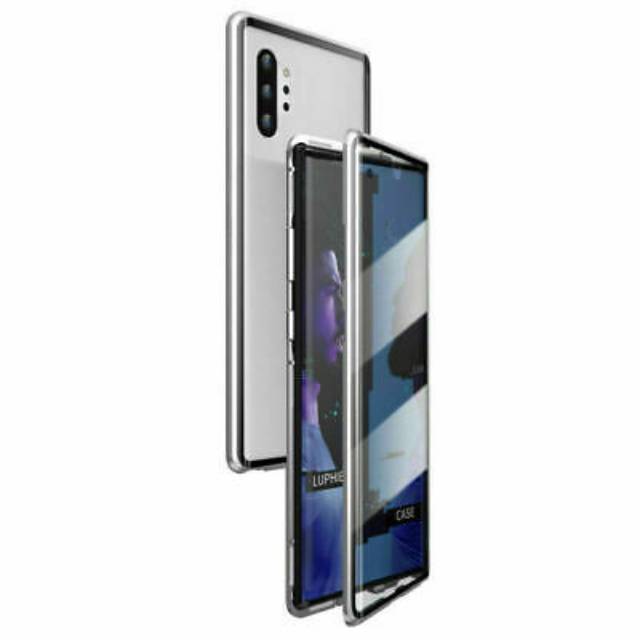 Samsung Galaxy Note 10 / Note 10+ / Note 10 Plus Magnetic Glass Case Depan Belakang
