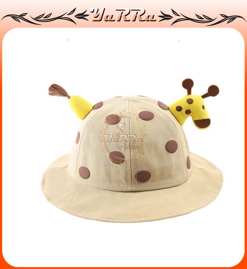 TOPI ANAK BUCKET PEREMPUAN BUCKET LAKI LAKI MOTIF JERAPAH PELINDUNG WAJAH ANTI VIRUS BTA-5