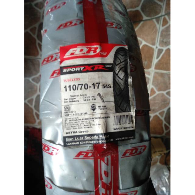 Ban tubles fdr sport xr evo 110/70.17 free pentil