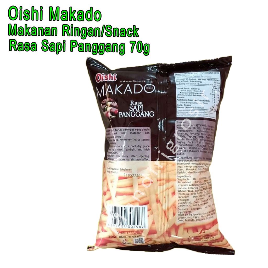 SNACK OISHI MAKADO RASA SAPI PANGGANG 60g