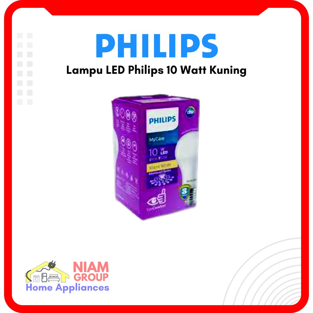 Lampu LED Philips 10 Watt Kuning