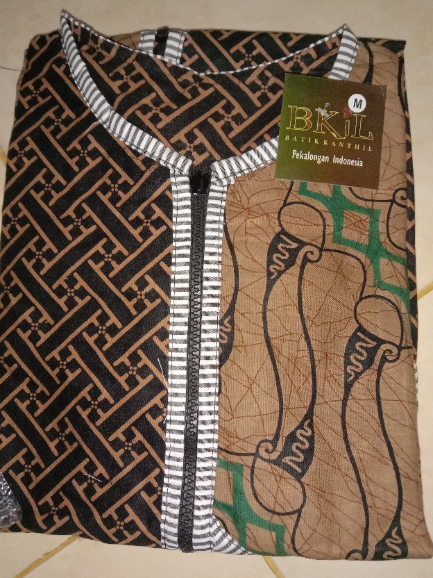 Tey-17 Batik Wanita Asj Sa Hrb026 Kenongo Kemeja Tosca Pendek