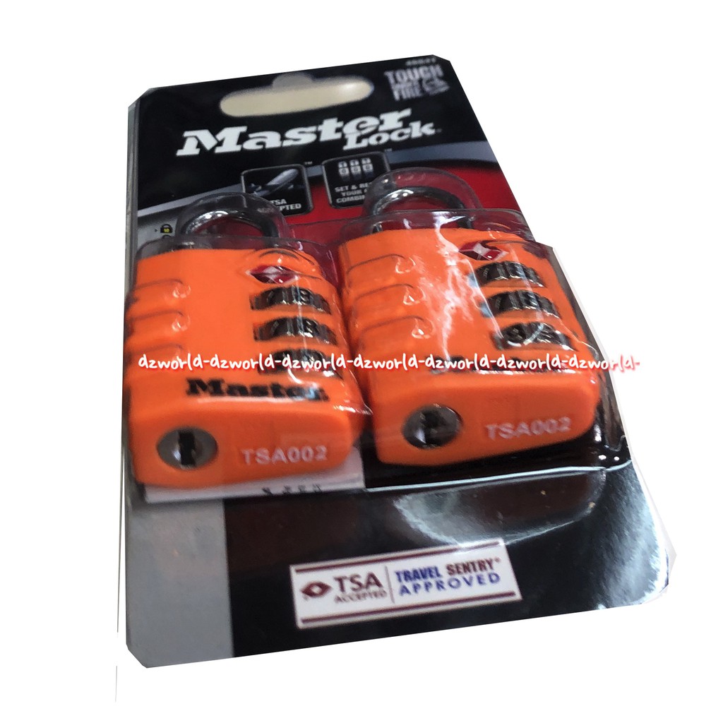 Master Lock Gembok Untuk Koper Jenis Kombinasi 3 Angka Gembok Pengaman Untuk Koper Isi 2 Pcs