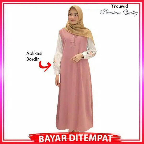  Baju  gamis  wanita terbaru Kimmy dress muslim LD110 Pb140 