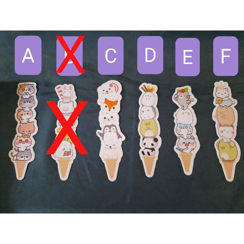 

pembatas buku IMPOR cute characters