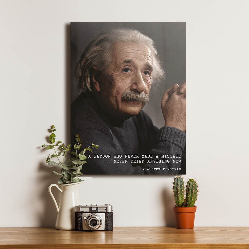Albert Einstein Hiasan Dinding Dekorasi Pajangan Qoutes Poster Motivasi