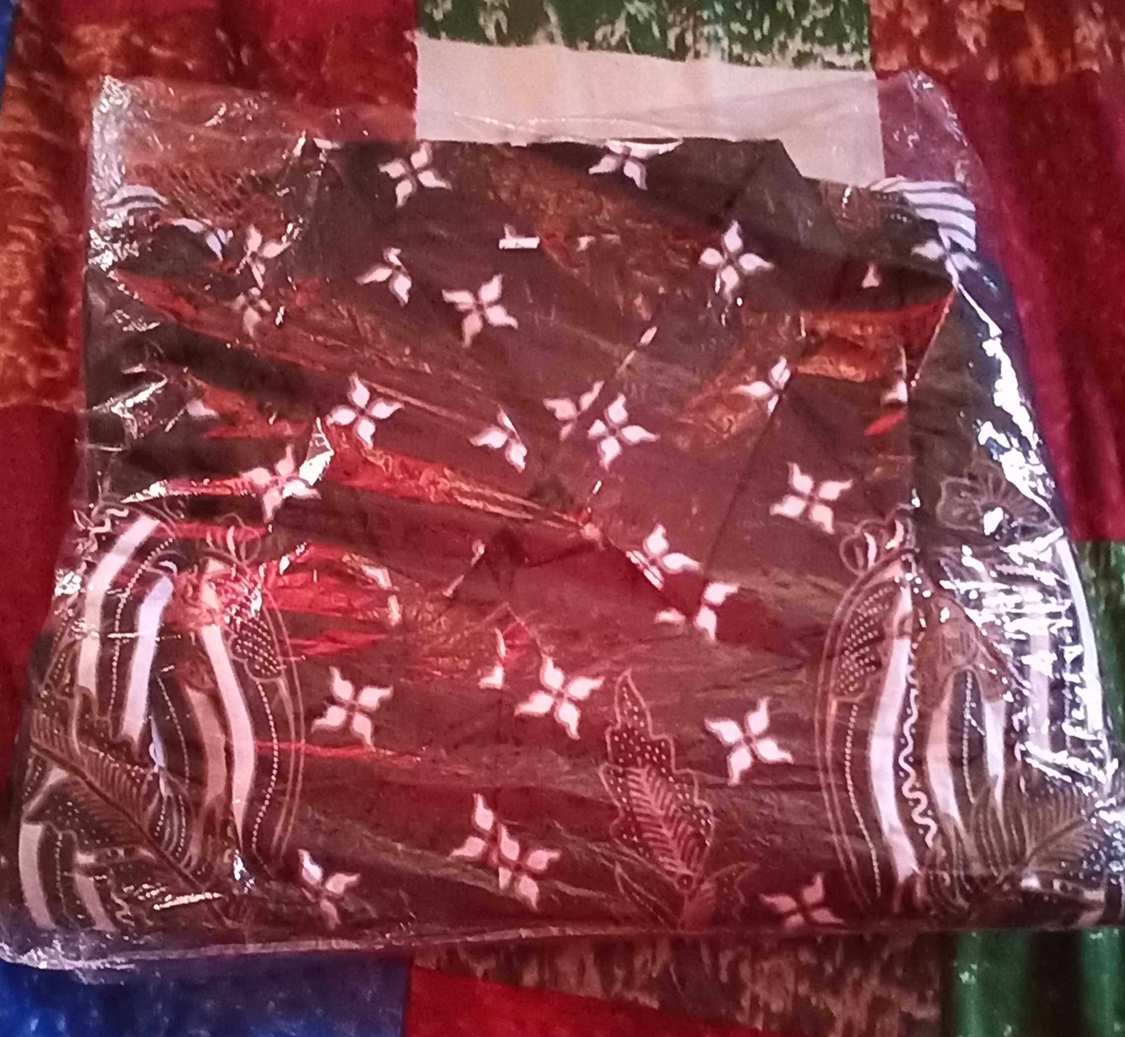 684 Kemeja Batik Pria M S/d Bigsize 5l, Hem Laki Lengan Panjang Jumbo Seragam