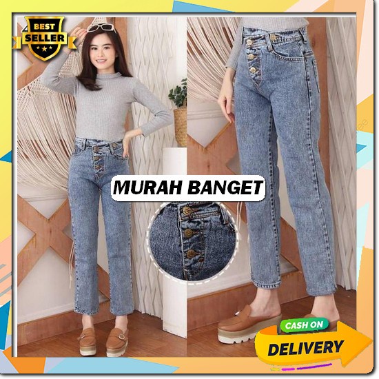 Celana Jeans Model Baru Jins Wanita Terbaru Kekinian Boyfriend Ce El74 Fwr - Basic Jeans Style M4Ngo