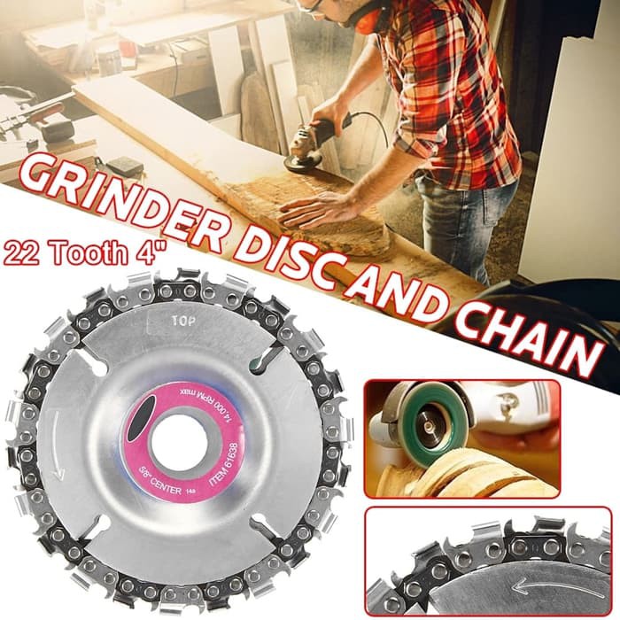 mata grinda gergaji disc chainsaw 4&quot; 22T wood carving disc saw chain 22 t circular mesin gerinda