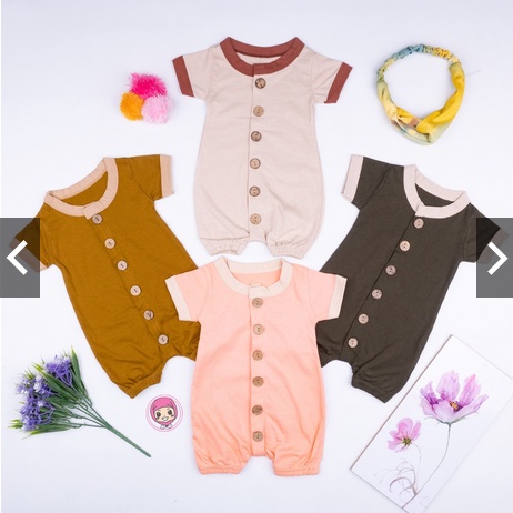 Jumper Lullaby Bayi 0-2 Tahun | Playsuit Button Romper Baju Anak Bayi