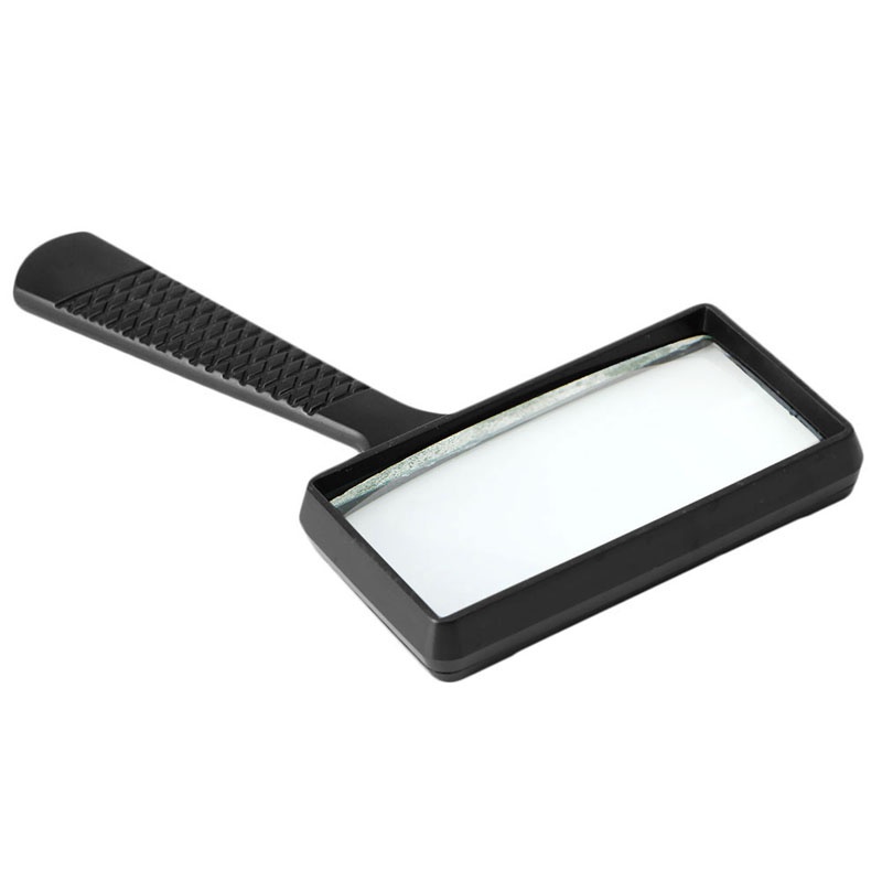 Gro Kaca Pembesar Genggam 10.5cmx5.5cm Rectangular Magnifying Glass Lensa Kaca Tahan Gores Untuk Manula Membaca Hobbie