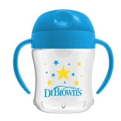 Dr. Brown's Soft-Spout Transition Cup Botol Minum Blue Biru 180ml