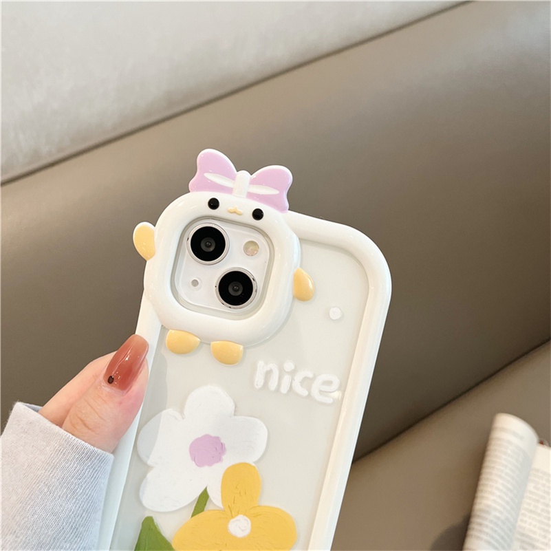 Soft Case Silikon TPU Transparan Motif Bunga Untuk Compatible for iPhone 14 13 12 11 Pro Max X Xr Xs Max iPhone 8 7 6 6s Plus Summer Flower Phone Case Clear Silicone Anti-Scratch Handphone Soft Case Shockproof Soft TPU Back Cover