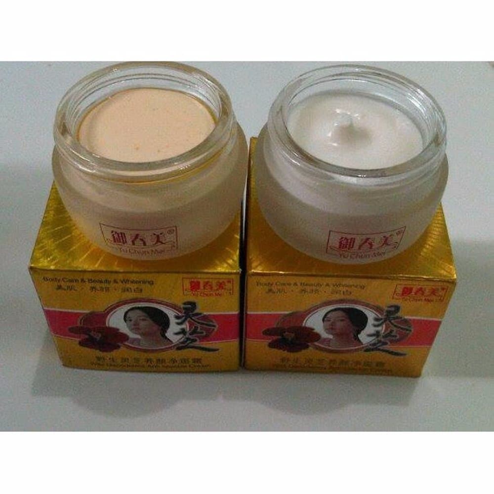 Yu Chun Mei Ganoderma Krim Siang dan Malam (2 pot) Day and Night Cream Yuchunmei Cordyceps Gold