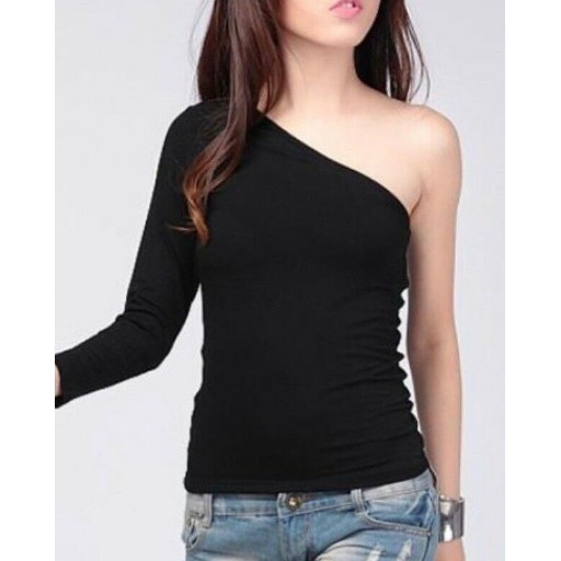 One Shoulder Long Sleeve