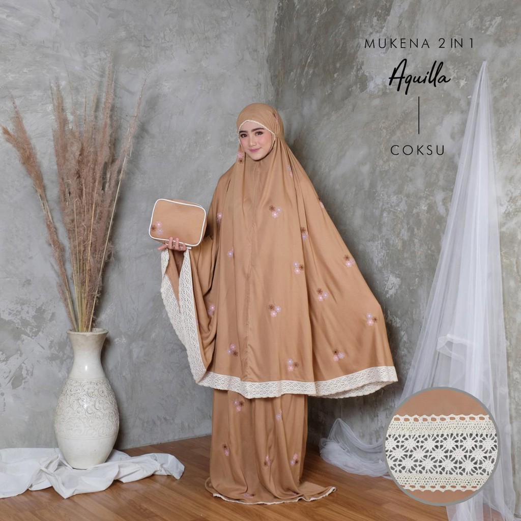 MUKENA BALI TASIK - MUKENA DEWASA RAYON 2 IN 1 AQUILA