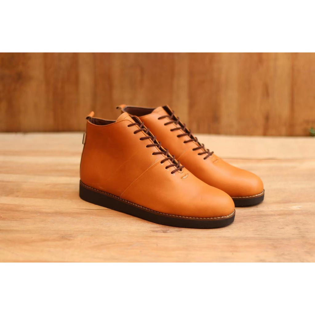 Sepatu Boots Pria original Cevany Mullins kulit Kerja Casual Kantor formal laki dewasa Keren murah