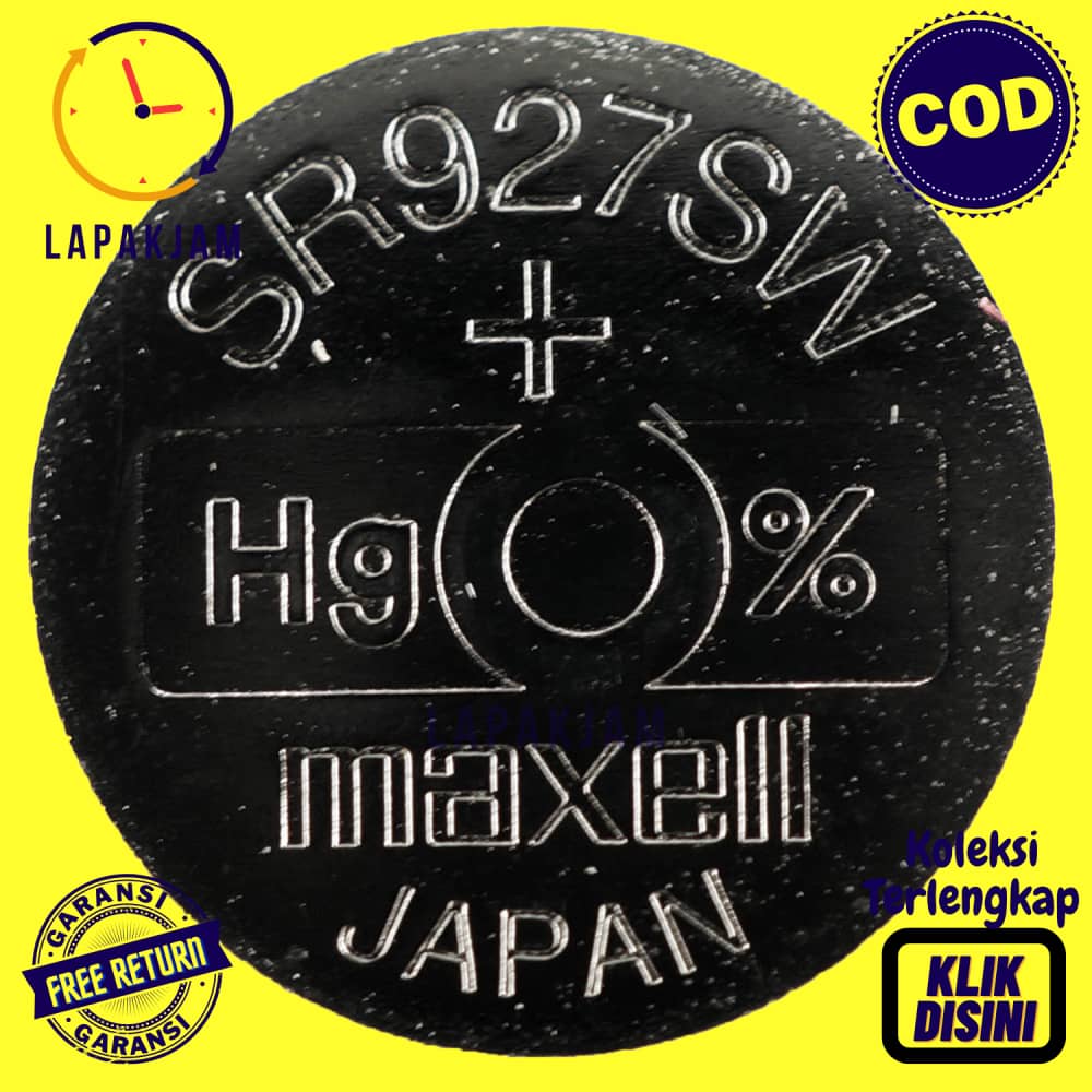 Batu Baterai Jam Tangan Maxell 395 927 Battery Original Awet Silver