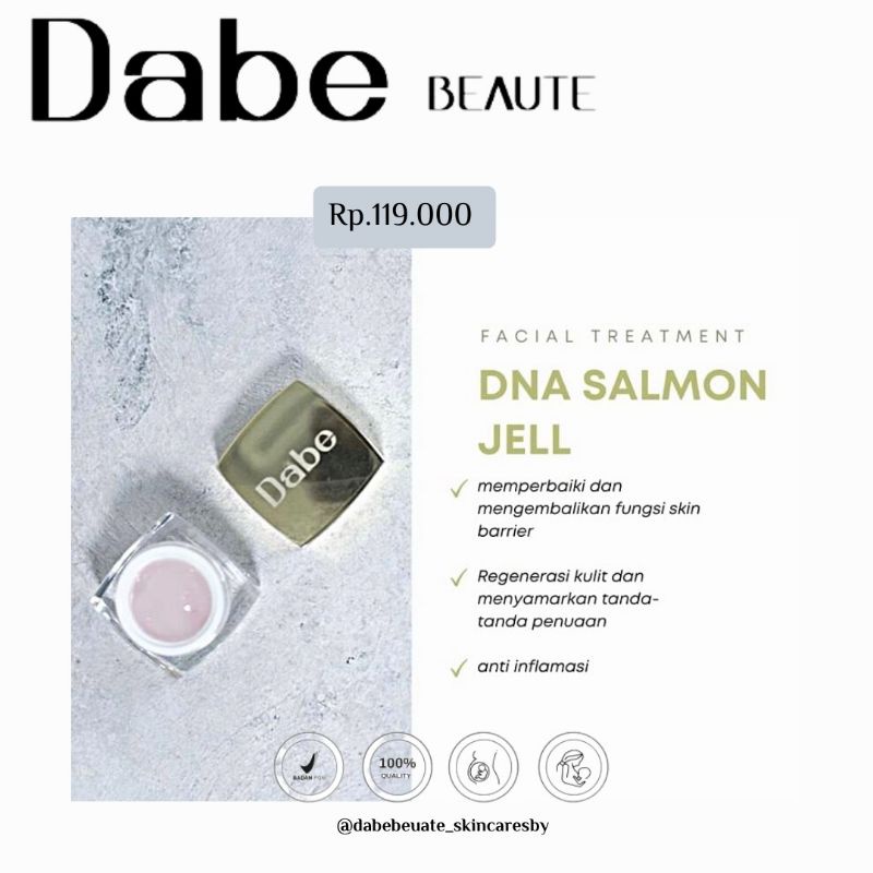 Urutan Pemakaian Skincare Dabe Beaute Dna Salmon