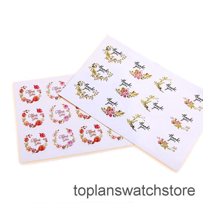 TOPL 120Pcs Lot Stiker  Label Tulisan  Thank  You  untuk 