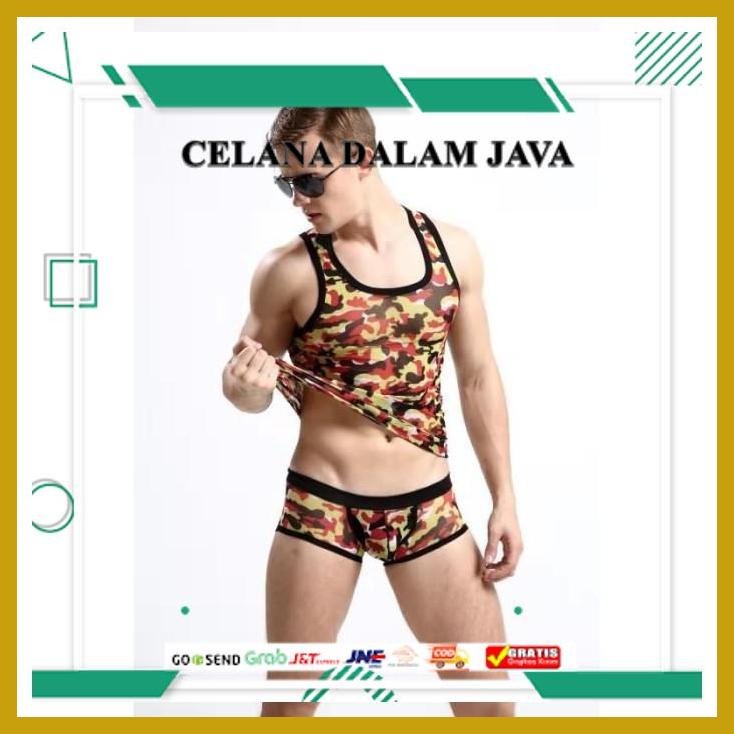1 SET KAOS DALAM DAN CELANA DALAM SEXY UNDERWEAR PRIA ASLI IMPORT 