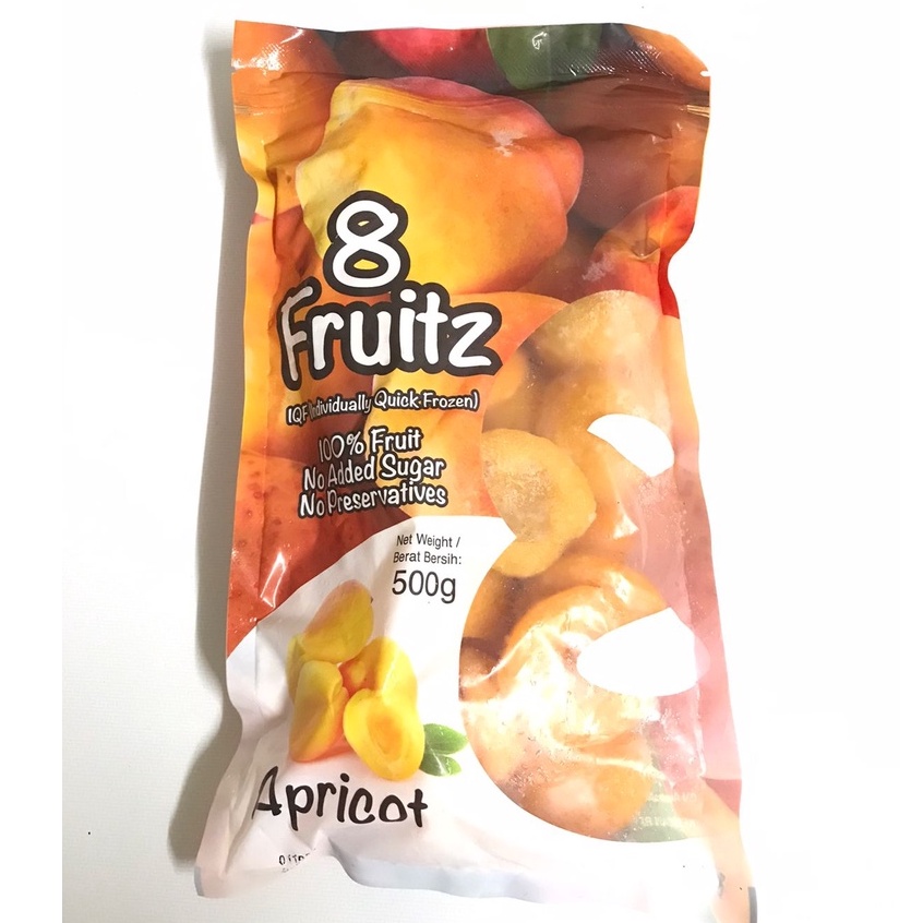 8 Fruitz IQF Apricot IQF  / Apricot Beku 500 gr