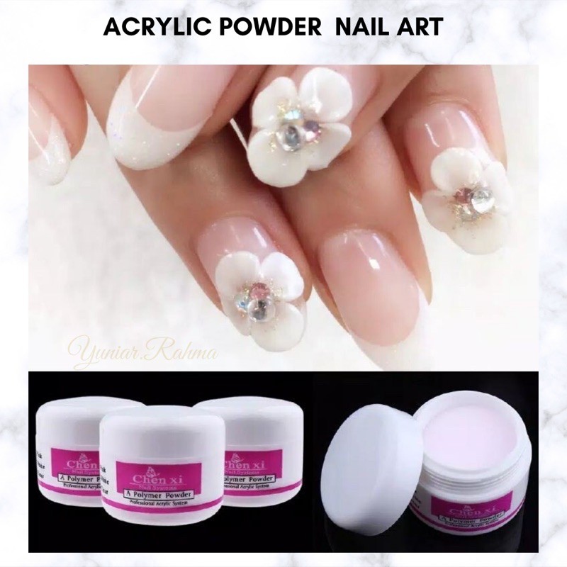 ACRYLIC POWDER EZFLOW NAIL ART, BUBUK BUNGA KUKU