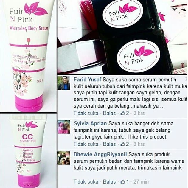 Limited! PAKET SHINING  FAIR N PINK PAKET PERAWATAN BAGI KULIT Terbatas!