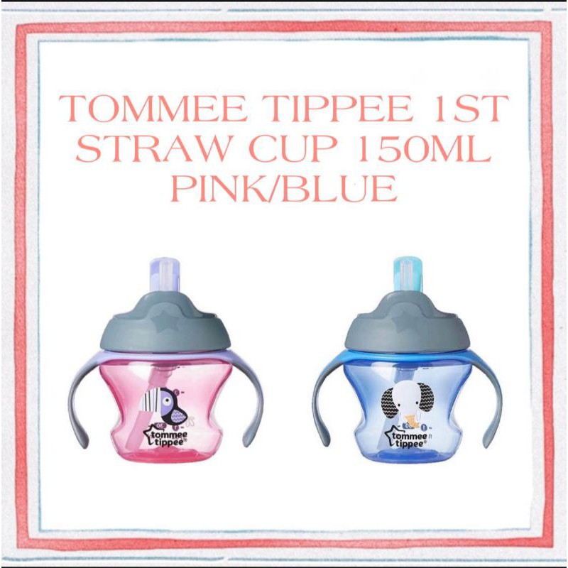 TOMMEE TIPPEE 1ST STRAW CUP 150ML PINK/BLUE