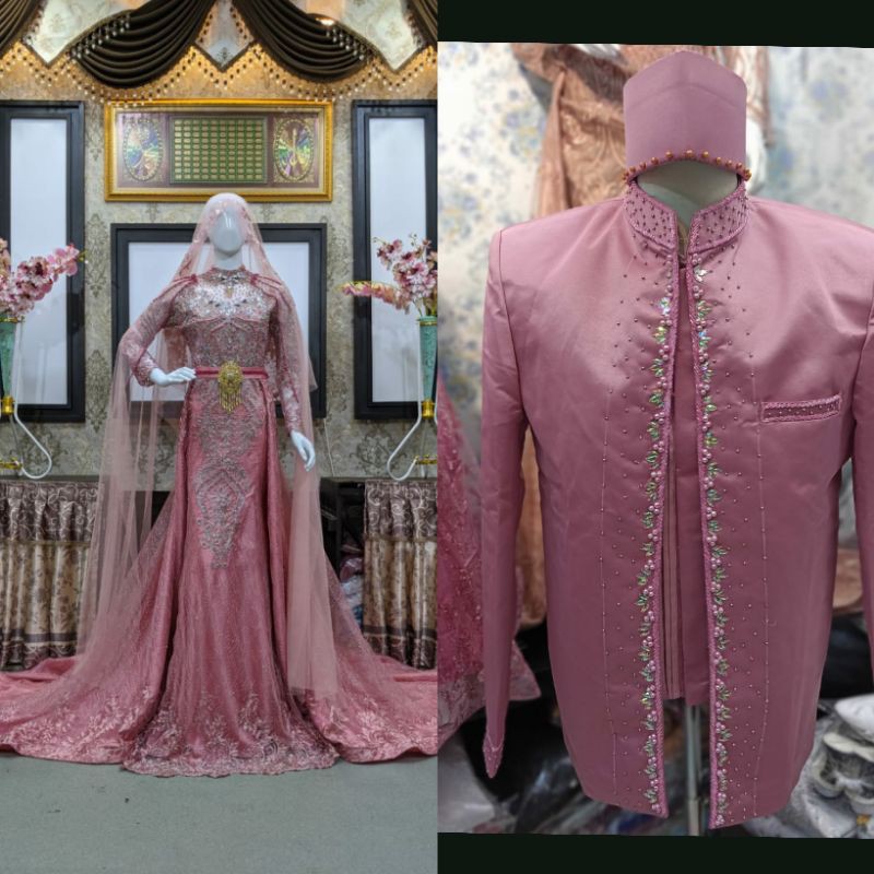 GAUN PENGANTIN COUPLE  BEREKOR MODERN//GAUN//BESKAP