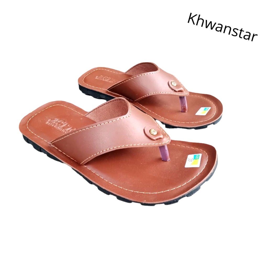 Sandal Jepit Kulit Pria / Sandal Jepit Pria / Sandal Pria Kulit / Sandal Kulit Jepit Pria / Sendal Jepit Kulit Pria / Sandal Slide Terbaru Khwanstar