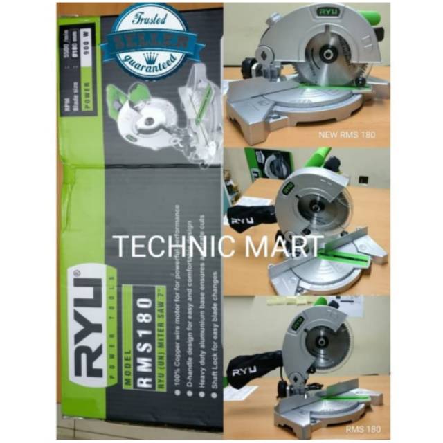 Mesin Miter Saw 7" RYU RMS180 Mesin Gergaji Miter Saw RMS 180 RYU