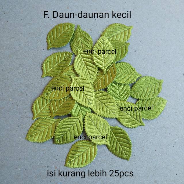 Daun - daunan kecil dan rumput kecil