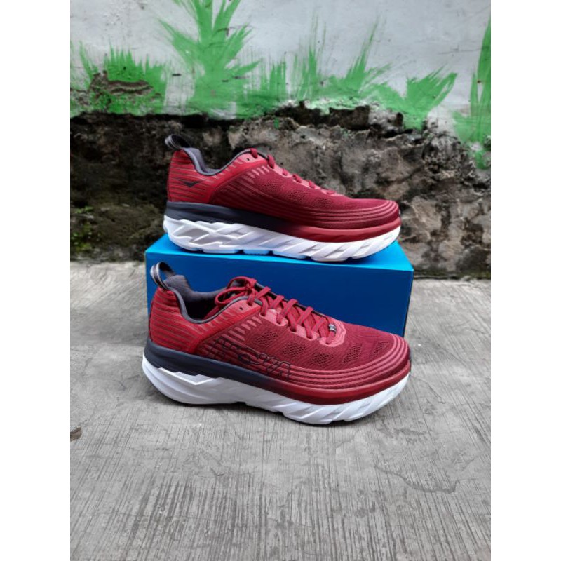 HOKA ONE ONE BONDI 6 OBSIDIAN RED ORIGINAL