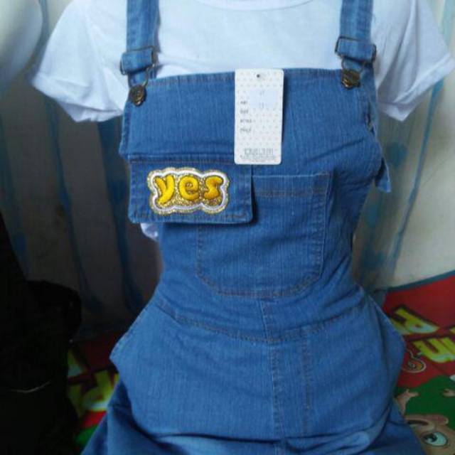 Overal celana kodok jeans pendek AY-51