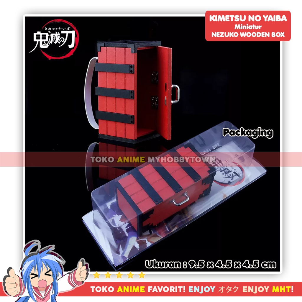 Pajangan Miniatur Kimetsu no Yaiba Demon Slayer Tas Kotak Wooden Box Nezuko Tanjiro Kamado