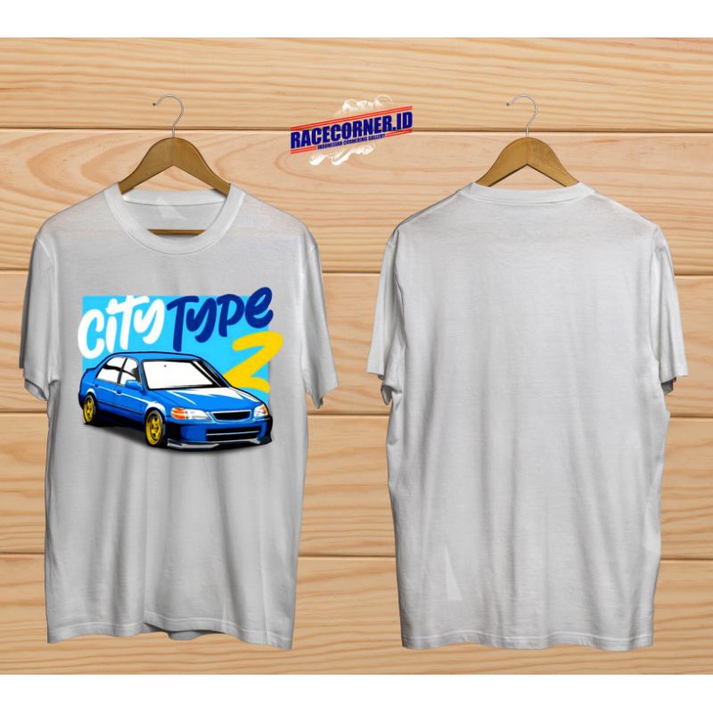 Tshirt Kaos Pria Mobil Honda City Spoon Racing Mugen Drift Turbo Speed