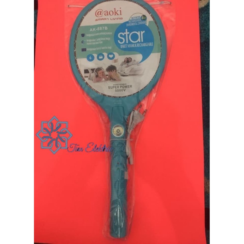 Dengan Rechargeable Power Raket AK-887B Murah AOKI Nyamuk Dijual Kabel