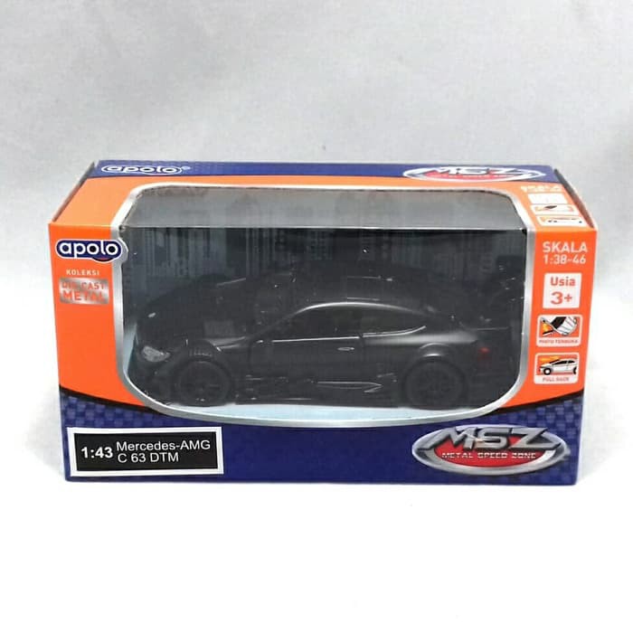 Diecast Apolo MSZ Mercedes AMG C 63 DTM Hitam