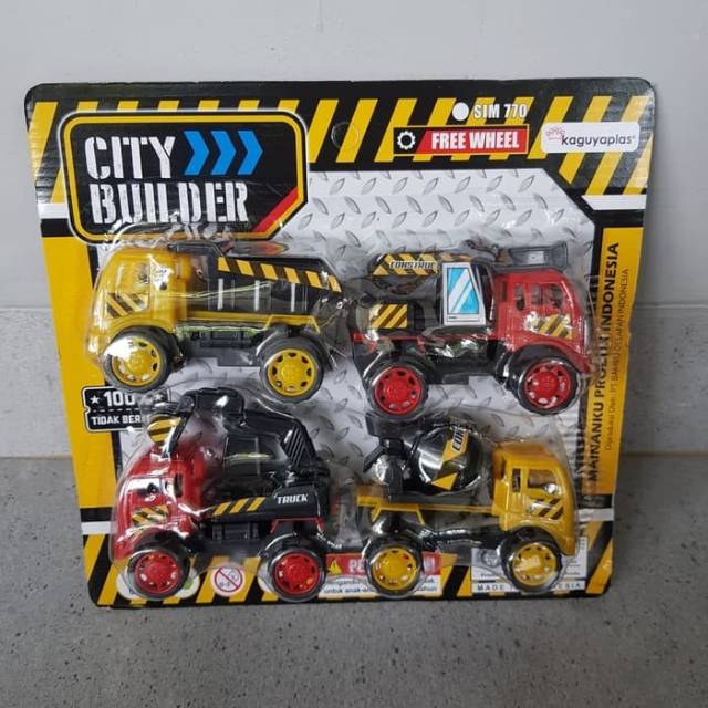 Mainan Mobil Truk Konstruksi - Mainan Set Mobil Truck Dump Truk Konstruksi