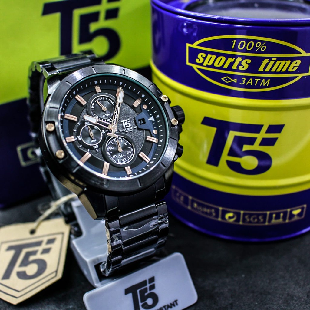 T5 H3636 original Chronograph Jam Tangan Pria Include Box